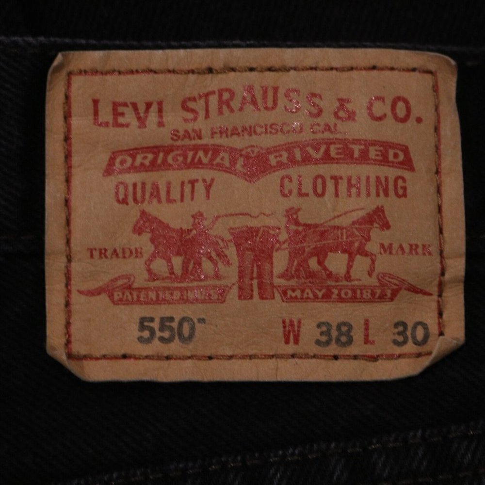 Levi’s Relaxed Fit 550 Men's 38x30 Blue Jean Black Wash Denim Straight Leg W38 L - Picture 10 of 12